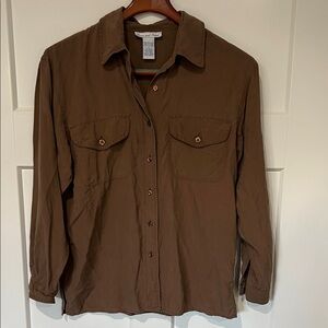 Vintage Anna and Frank 100% Silk Button Up Shirt Sz S